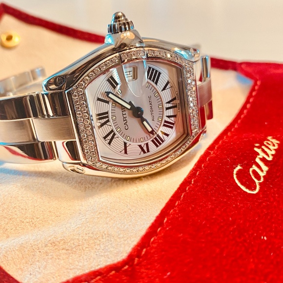 Cartier Watch Roadster With Diamonds "Vintage" - Picture 2 of 10
